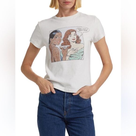 $160 re/done classic tee - happy hour New - Picture 1 of 9
